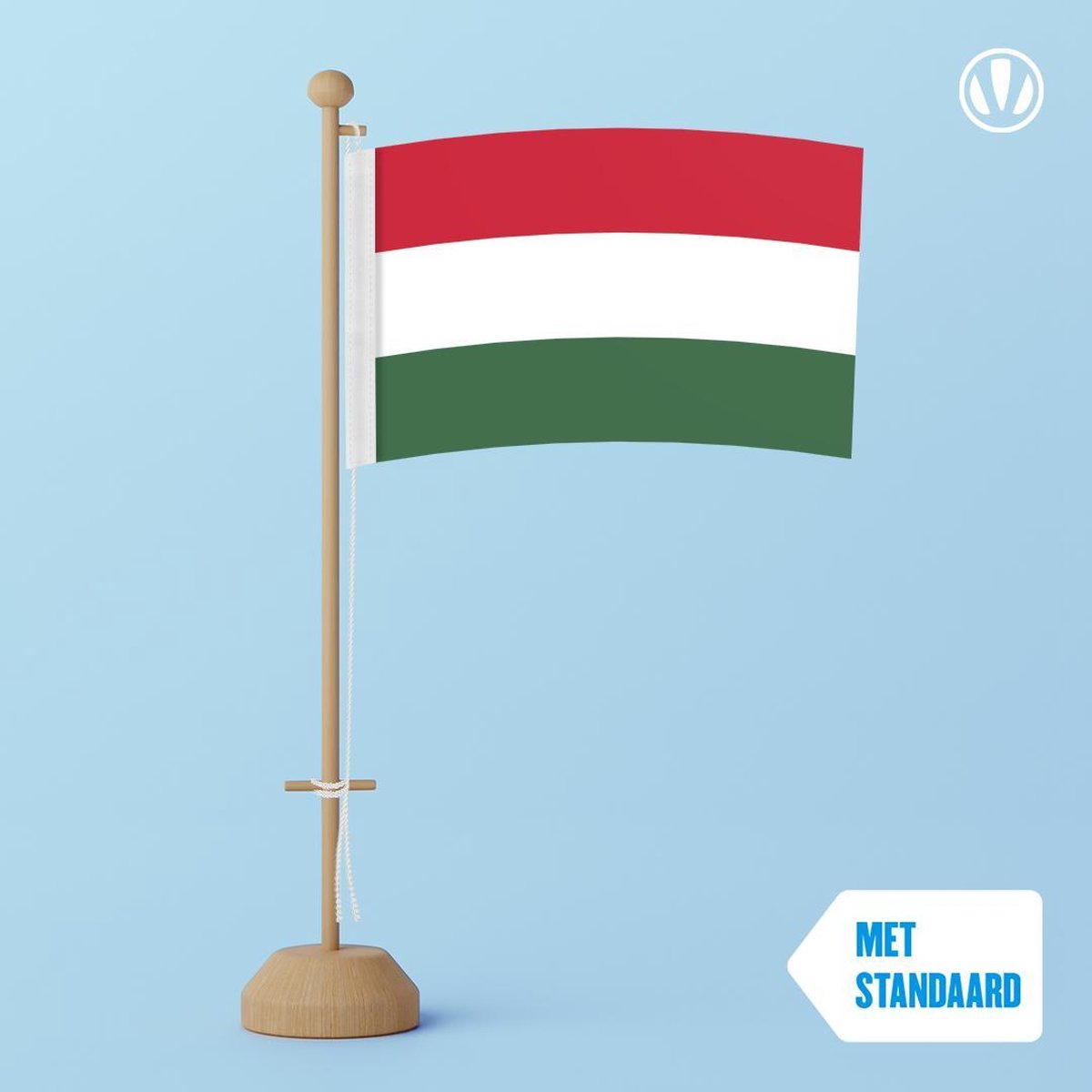 Tafelvlag Hongarije 10x15cm | met standaard